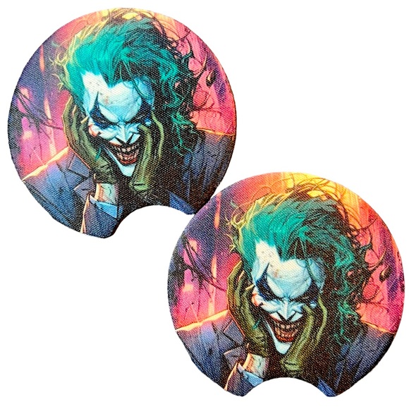 Joker Car Cup Holder Coasters Set New - Picture 1 of 2